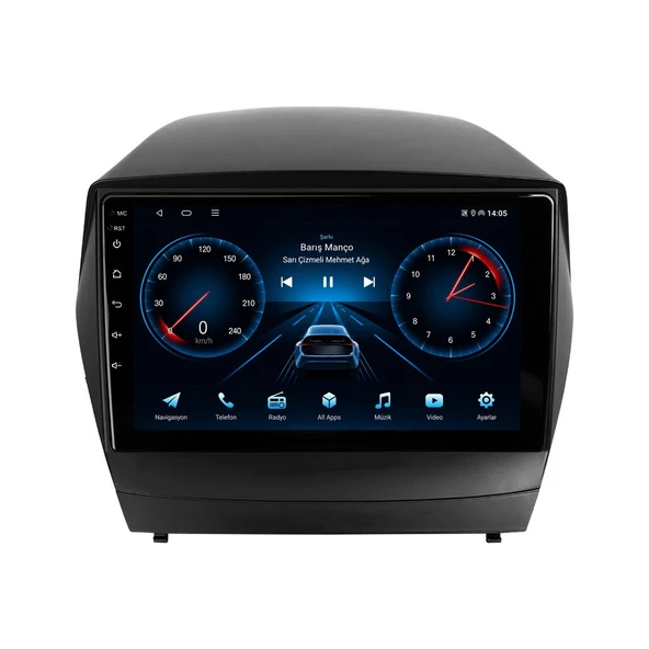 Hyundai ix35 2010-2015 Android Multimedya 9 inç 8-64 GB CarPlay Navigasyon Ekran ürün görseli 1