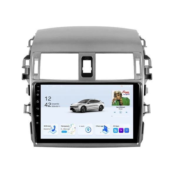 Toyota Corolla 2007-2012 Android Multimedya 9 inç 4-32 GB CarPlay Navigasyon Ekran ürün görseli 1