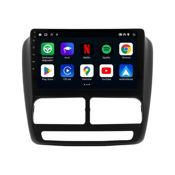 Fiat Doblo Combi D3 2009-2014 Android Multimedya 10 inç 4-32 GB CarPlay Navigasyon Ekran ürün görseli 1