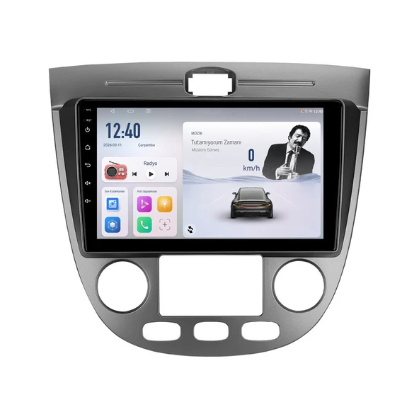 Chevrolet Lacetti 2004-2011 Android Multimedya 9 inç 6-64 GB CarPlay Navigasyon Ekran ürün görseli 1