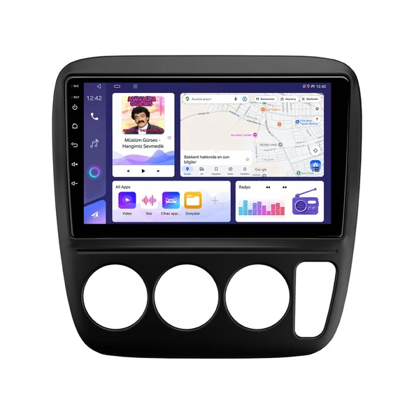 Honda CR-V 1997-2001 Android Multimedya 9 inç 6-64 GB CarPlay Navigasyon Ekran ürün görseli 1