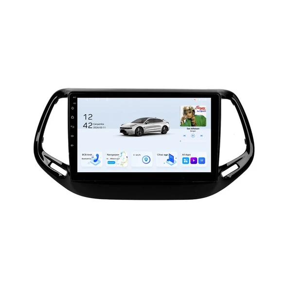Jeep Compass 2017-2020 Android Multimedya 10 inç 4-64 GB CarPlay Navigasyon Ekran ürün görseli 1