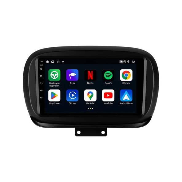 Fiat 500X 2014-2023 Android Multimedya 9 inç 4-32 GB CarPlay Navigasyon Ekran ürün görseli 1