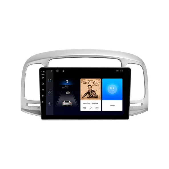 Hyundai Accent Era 2006-2012 Android Multimedya 9 inç 8-128 GB Pro CarPlay Navigasyon Ekran ürün görseli 1