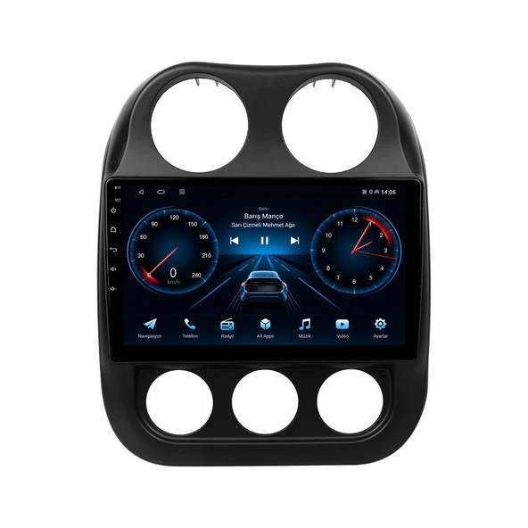 Jeep Patriot 2009-2011 Android Multimedya 10 inç 10-256 GB Pro CarPlay Navigasyon Ekran ürün görseli 1