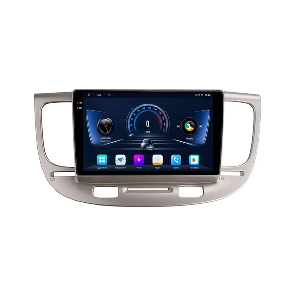 Kia Rio 2006-2011 Android Multimedya 9 inç 8-64 GB CarPlay Navigasyon Ekran ürün görseli 1