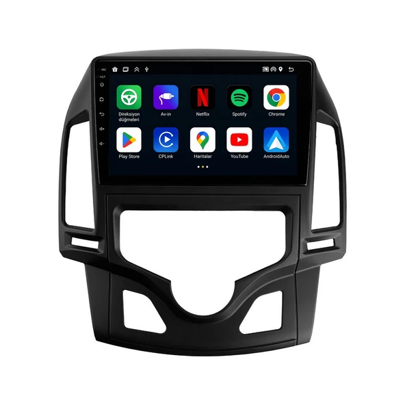 Hyundai i30 2008-2011 Android Multimedya 9 inç 4-32 GB CarPlay Navigasyon Ekran ürün görseli 1