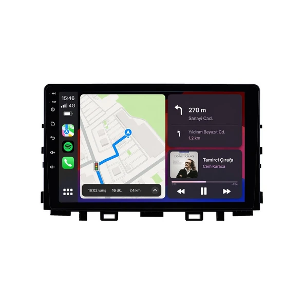 Kia Rio 2017-2023 Android Multimedya 9 inç 4-64 GB CarPlay Navigasyon Ekran ürün görseli 1