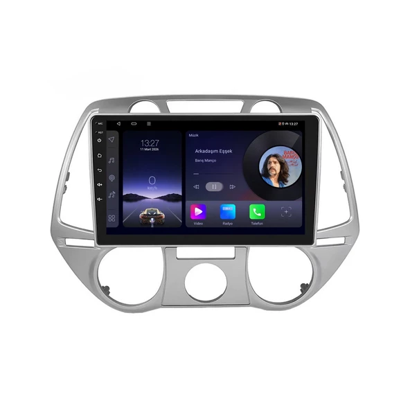 Hyundai i20 2008-2011 Android Multimedya 9 inç 4-64 GB CarPlay Navigasyon Ekran ürün görseli 1