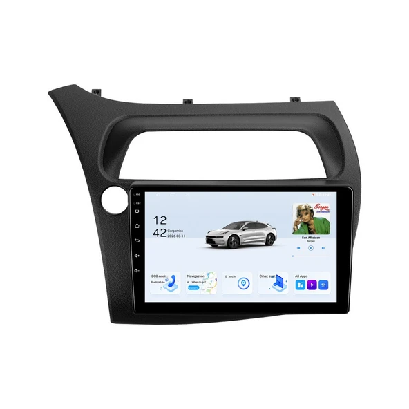 Honda Civic 2006-2012 Android Multimedya 9 inç 8-64 GB CarPlay Navigasyon Ekran ürün görseli 1