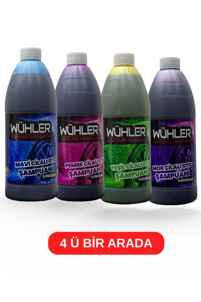 Wühler RENKLİ CİLALI OTO ŞAMPUAN I 4'Ü BİR ARADA ürün görseli 1