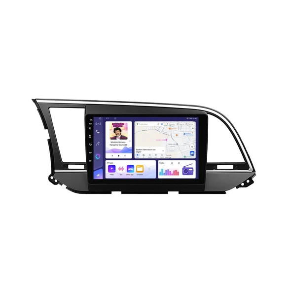 Hyundai Elantra 2016-2018 Android Multimedya 9 inç 4-32 GB CarPlay Navigasyon Ekran ürün görseli 1