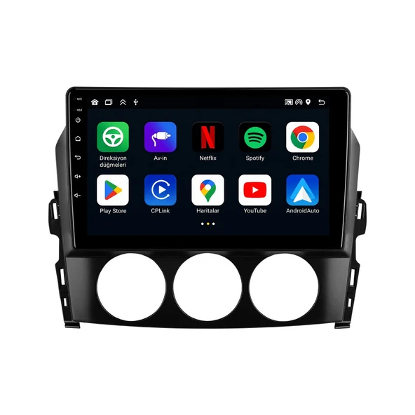 Mazda MX-5 2010-2012 Android Multimedya 9 inç 4-32 GB CarPlay Navigasyon Ekran ürün görseli 1