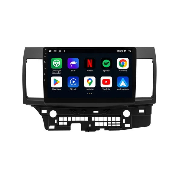 Mitsubishi Lancer Evolotion 2009-2017 Android Multimedya 10 inç 4-32 GB CarPlay Navigasyon Ekran ürün görseli 1