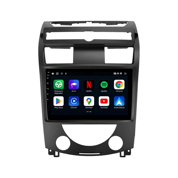 SsangYong Rexton 2008-2011 Android Multimedya 9 inç 6-64 GB CarPlay Navigasyon Ekran ürün görseli 1