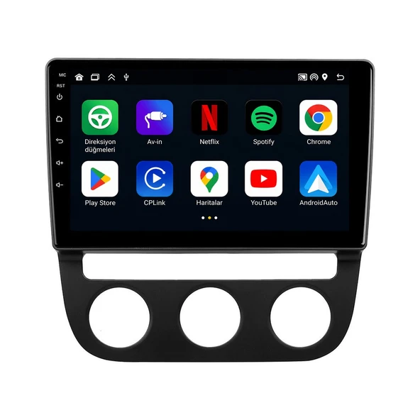 Volkswagen Golf 2004-2008 Android Multimedya 10 inç 4-32 GB CarPlay Navigasyon Ekran ürün görseli 1