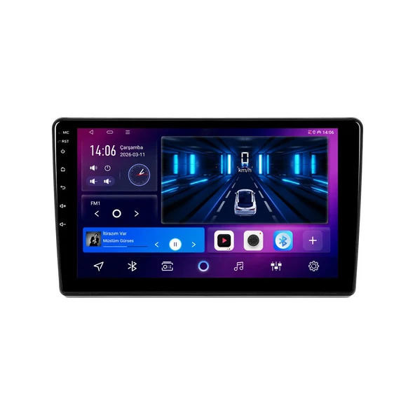 Ford Fiesta 2017-2023 Android Multimedya 10 inç 4-32 GB CarPlay Navigasyon Ekran ürün görseli 1