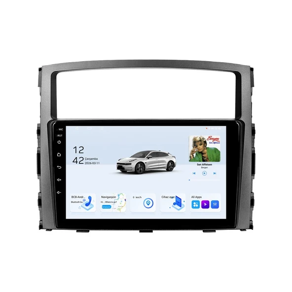 Mitsubishi Pajero 2008-2016 Android Multimedya 9 inç 4-32 GB CarPlay Navigasyon Ekran ürün görseli 1