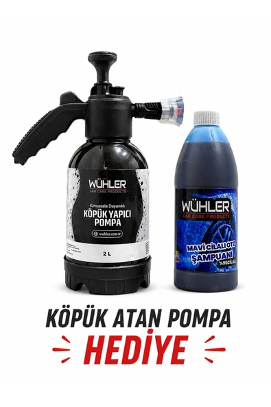 Wühler %95 Cilalı Mavi Oto Şampuanı 750 ML +  HEDİYE KÖPÜK ATAN Basınçlı Pompa 2 LT ürün görseli 1