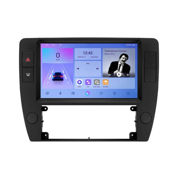Volkswagen Passat 1997-2005 Android Multimedya 9 inç 8-64 GB CarPlay Navigasyon Ekran ürün görseli 1