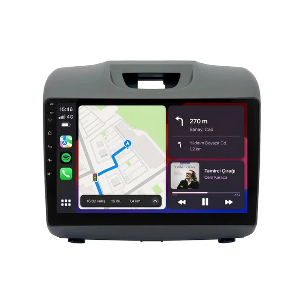Isuzu D-Max 2012-2019 Android Multimedya 9 inç 4-64 GB CarPlay Navigasyon Ekran ürün görseli 1