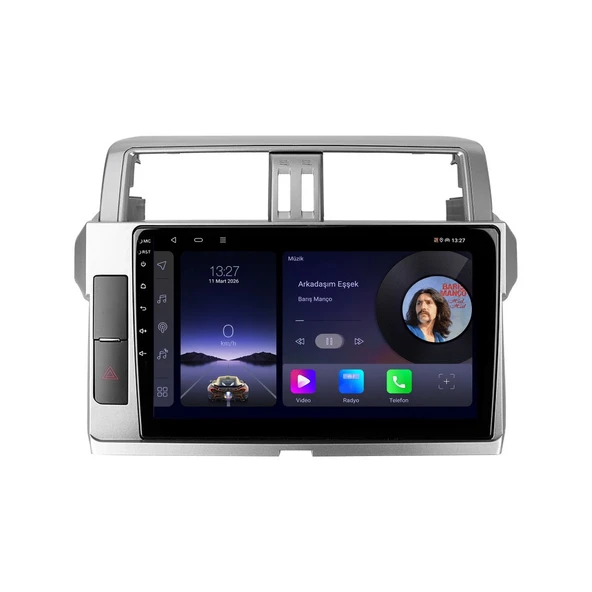 Toyota Land Cruiser Prado 2014-2018 Android Multimedya 10 inç 4-64 GB CarPlay Navigasyon Ekran ürün görseli 1