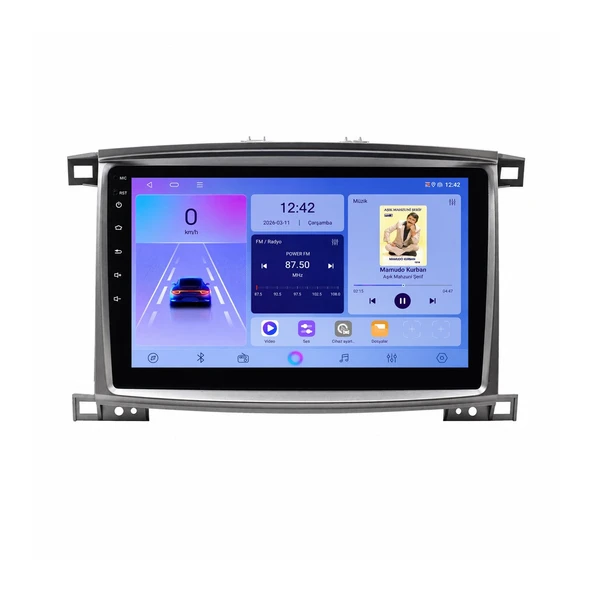 Toyota Land Cruiser 2003-2007 Android Multimedya 10 inç 4-64 GB CarPlay Navigasyon Ekran ürün görseli 1