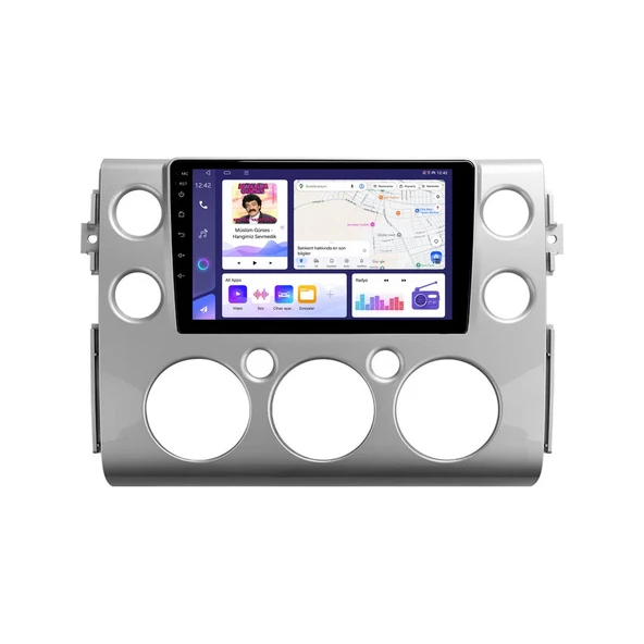 Toyota FJ Cruiser 2007-2013 Android Multimedya 9 inç 6-64 GB CarPlay Navigasyon Ekran ürün görseli 1