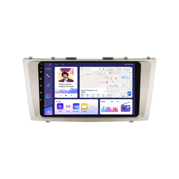 Toyota Camry 2007-2012 Android Multimedya 9 inç 4-64 GB CarPlay Navigasyon Ekran ürün görseli 1