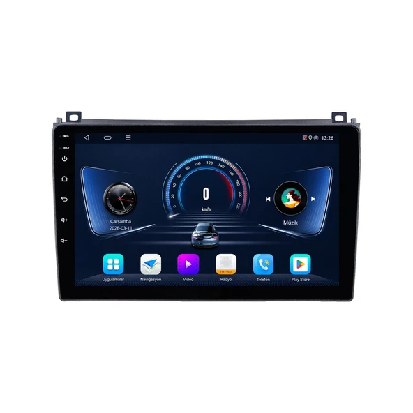 Proton Gen-2 2006-2011 Android Multimedya 9 inç 6-64 GB CarPlay Navigasyon Ekran ürün görseli 1