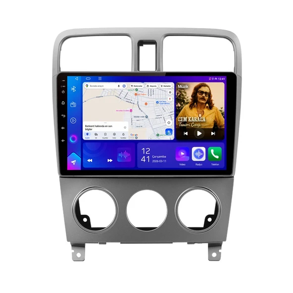 Subaru Impreza 2005-2007 Android Multimedya 9 inç 4-64 GB CarPlay Navigasyon Ekran ürün görseli 1