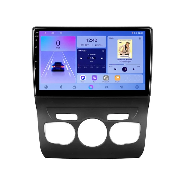 Citroen C4 2011-2016 Android Multimedya 10 inç 8-128 GB CarPlay Navigasyon Ekran ürün görseli 1