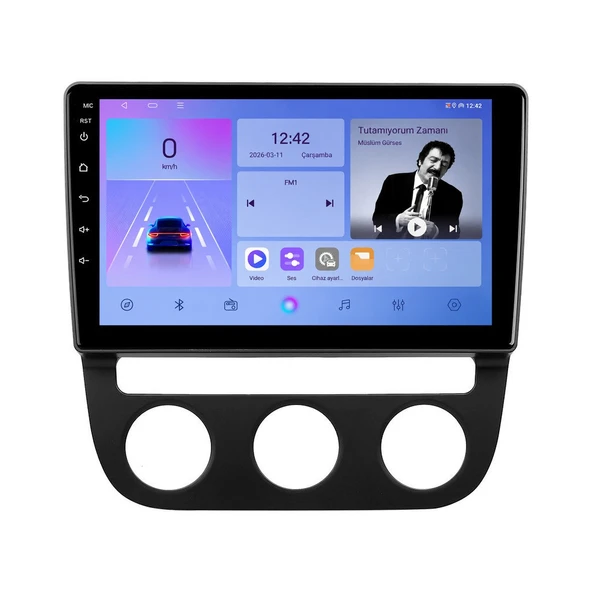 Volkswagen Golf 2004-2008 Android Multimedya 10 inç 4-64 GB CarPlay Navigasyon Ekran ürün görseli 1