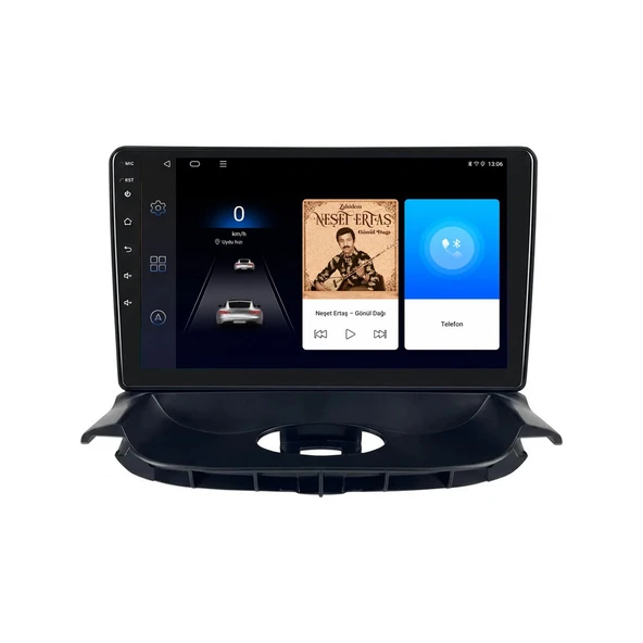 Peugeot 206 1999-2011 Android Multimedya 9 inç 8-64 GB CarPlay Navigasyon Ekran ürün görseli 1