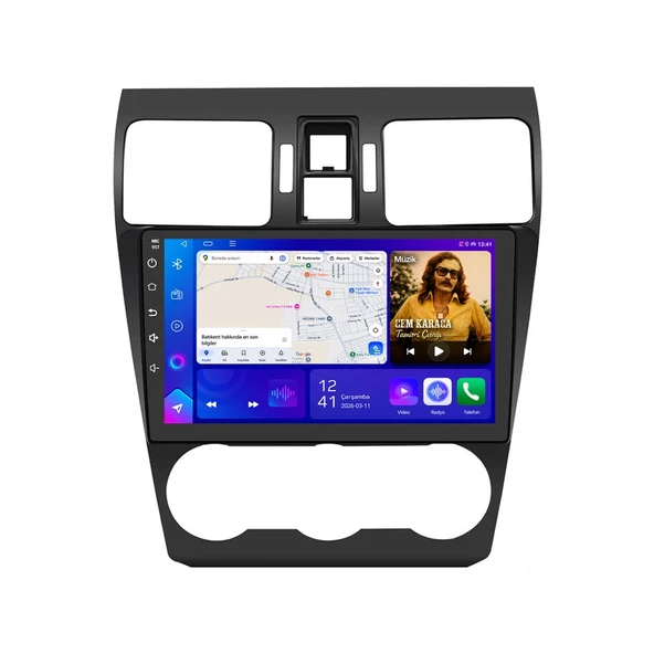 Subaru Forester 2016-2018 Android Multimedya 9 inç 8-128 GB Pro CarPlay Navigasyon Ekran ürün görseli 1