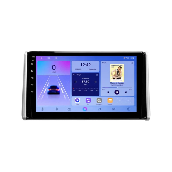Toyota RAV4 2019-2022 Android Multimedya 10 inç 10-256 GB Pro CarPlay Navigasyon Ekran ürün görseli 1