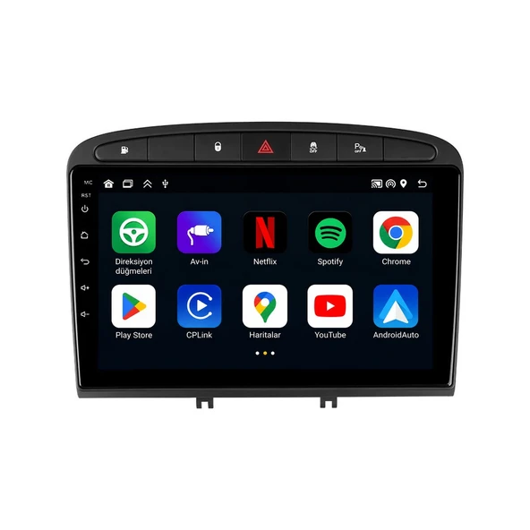 Peugeot RCZ 2011-2015 Android Multimedya 9 inç 6-64 GB CarPlay Navigasyon Ekran ürün görseli 1
