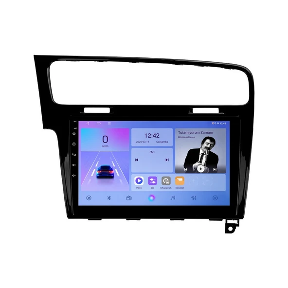 Volkswagen Golf 2012-2020 Android Multimedya 10 inç 8-128 GB CarPlay Navigasyon Ekran ürün görseli 1