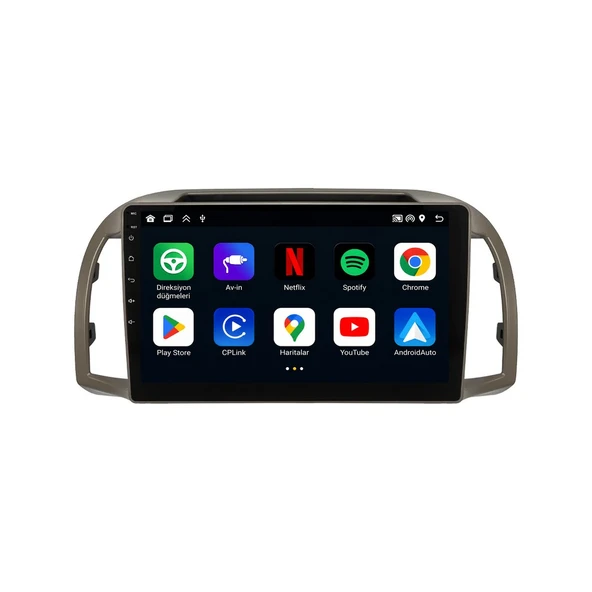 Nissan Micra 2002-2010 Android Multimedya 9 inç 8-128 GB Pro CarPlay Navigasyon Ekran ürün görseli 1