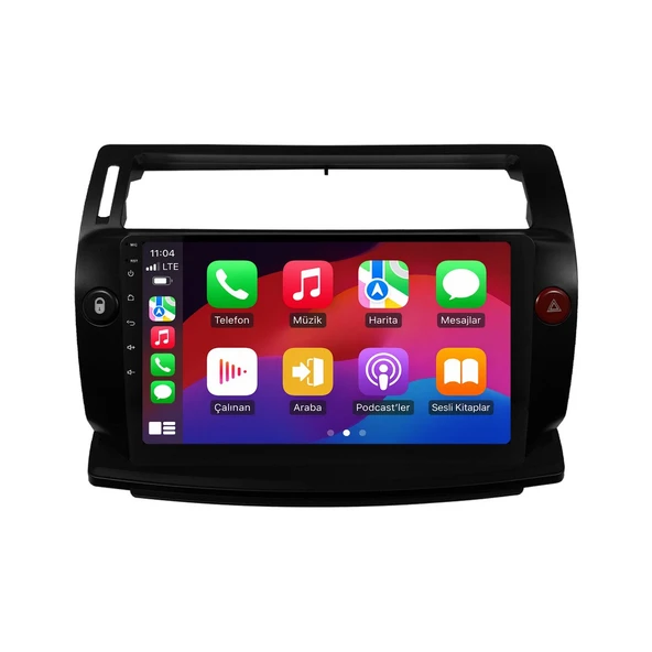 Citroen C4 2005-2011 Android Multimedya 9 inç 10-256 GB Pro CarPlay Navigasyon Ekran ürün görseli 1