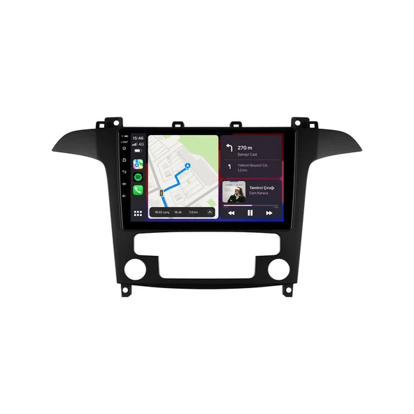 Ford S-Max 2007-2014 Android Multimedya 9 inç 4-64 GB CarPlay Navigasyon Ekran - Resim 4