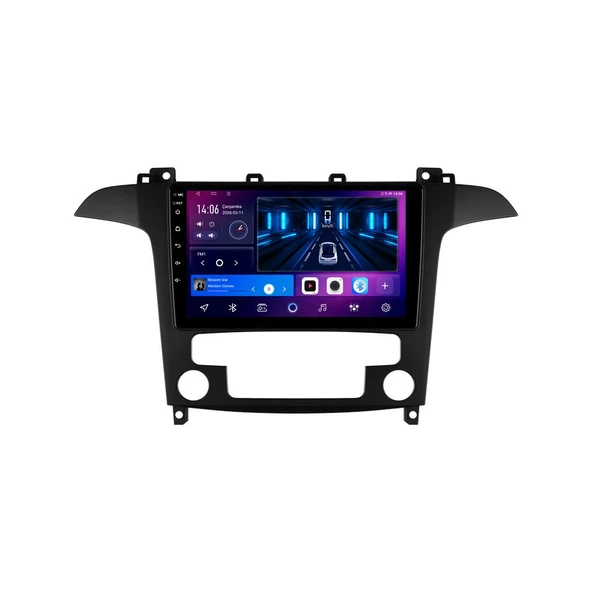 Ford S-Max 2007-2014 Android Multimedya 9 inç 10-256 GB Pro CarPlay Navigasyon Ekran ürün görseli 1