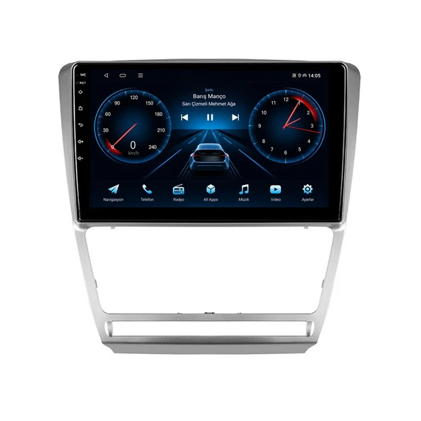 Skoda Octavia 2008-2012 Android Multimedya 10 inç 4-64 GB CarPlay Navigasyon Ekran ürün görseli 1