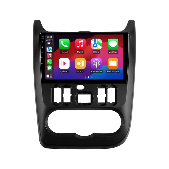 Dacia Logan 2009-2013 Android Multimedya 9 inç 8-128 GB CarPlay Navigasyon Ekran ürün görseli 1