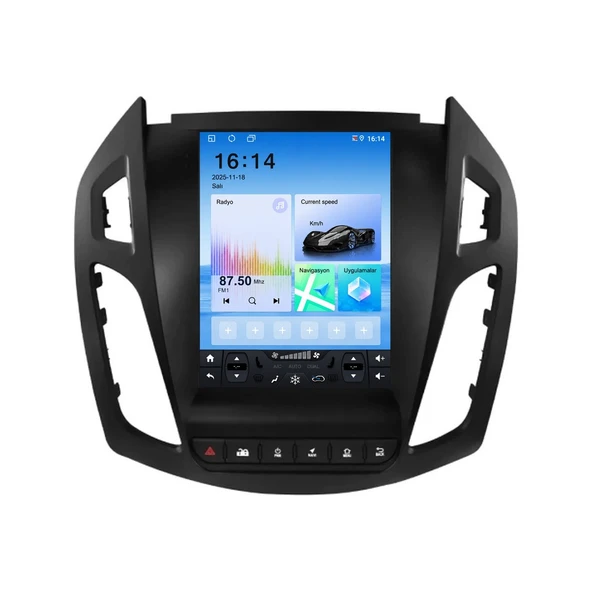 Ford Tourneo Connect 2014-2018 Android Multimedya 9,7 inç 4-64 GB CarPlay Navigasyon Ekran ürün görseli 1
