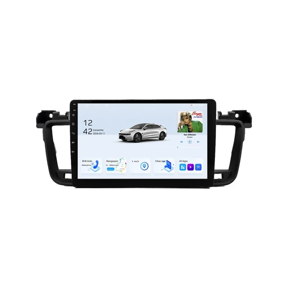 Peugeot 508 2011-2018 Android Multimedya 9 inç 8-64 GB CarPlay Navigasyon Ekran ürün görseli 1