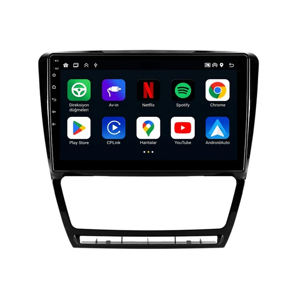 Skoda Octavia 2008-2012 Android Multimedya 10 inç 10-256 GB Pro CarPlay Navigasyon Ekran ürün görseli 1