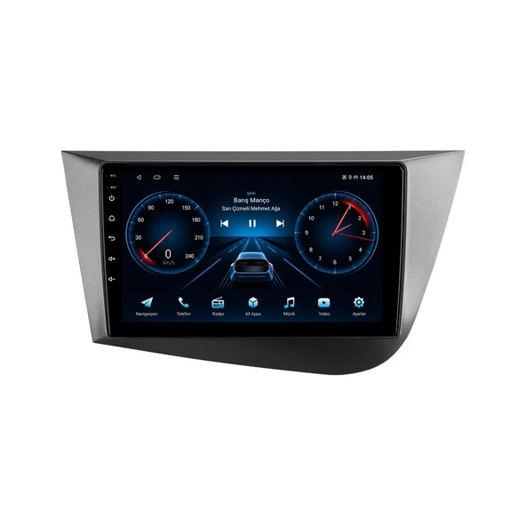 Seat Leon 2006-2012 Android Multimedya 9 inç 4-64 GB CarPlay Navigasyon Ekran ürün görseli 1