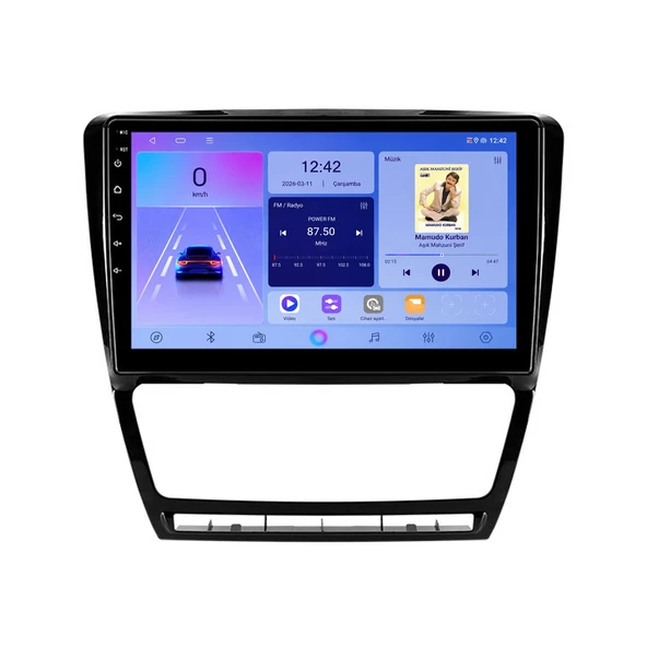 Skoda Octavia 2008-2012 Android Multimedya 10 inç 8-64 GB CarPlay Navigasyon Ekran ürün görseli 1