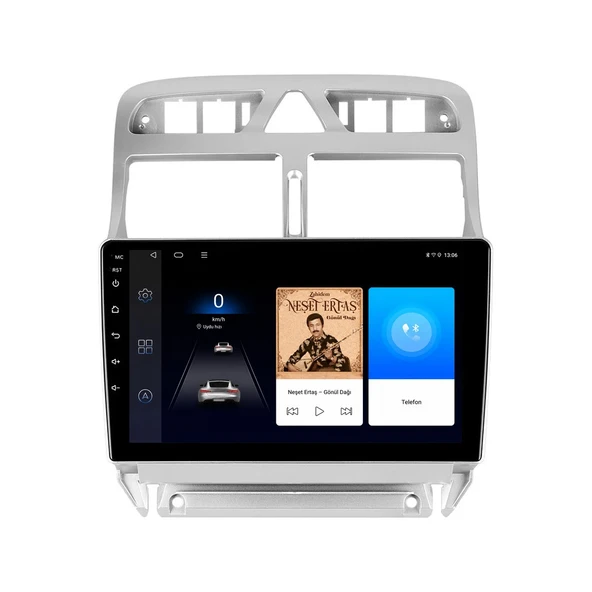 Peugeot 307 2001-2008 Android Multimedya 9 inç 8-64 GB CarPlay Navigasyon Ekran ürün görseli 1